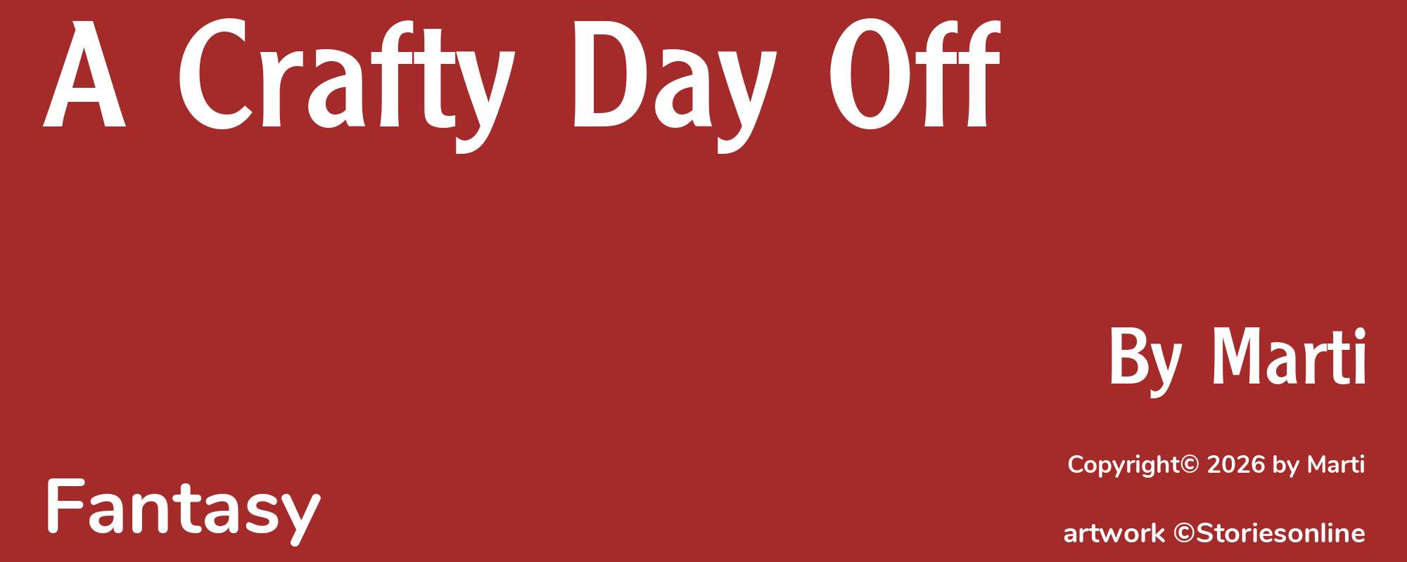 A Crafty Day Off - Cover