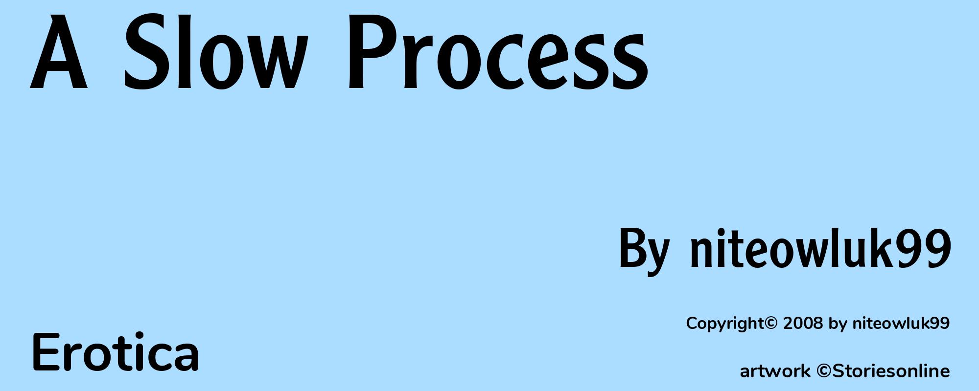 A Slow Process - Cover