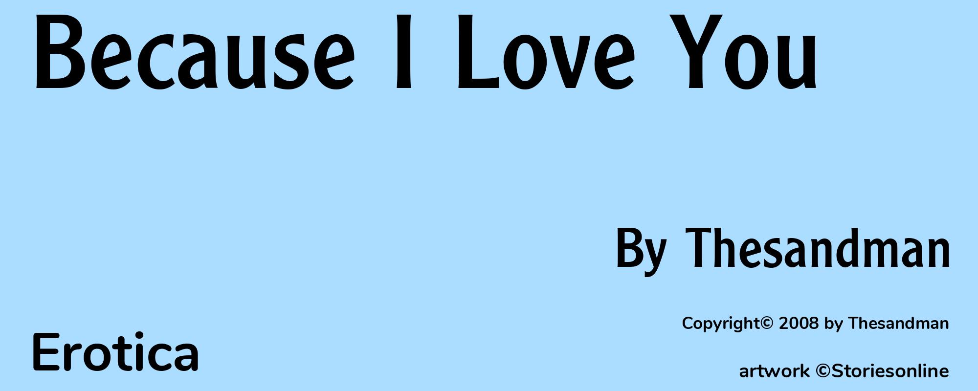 Because I Love You - Cover