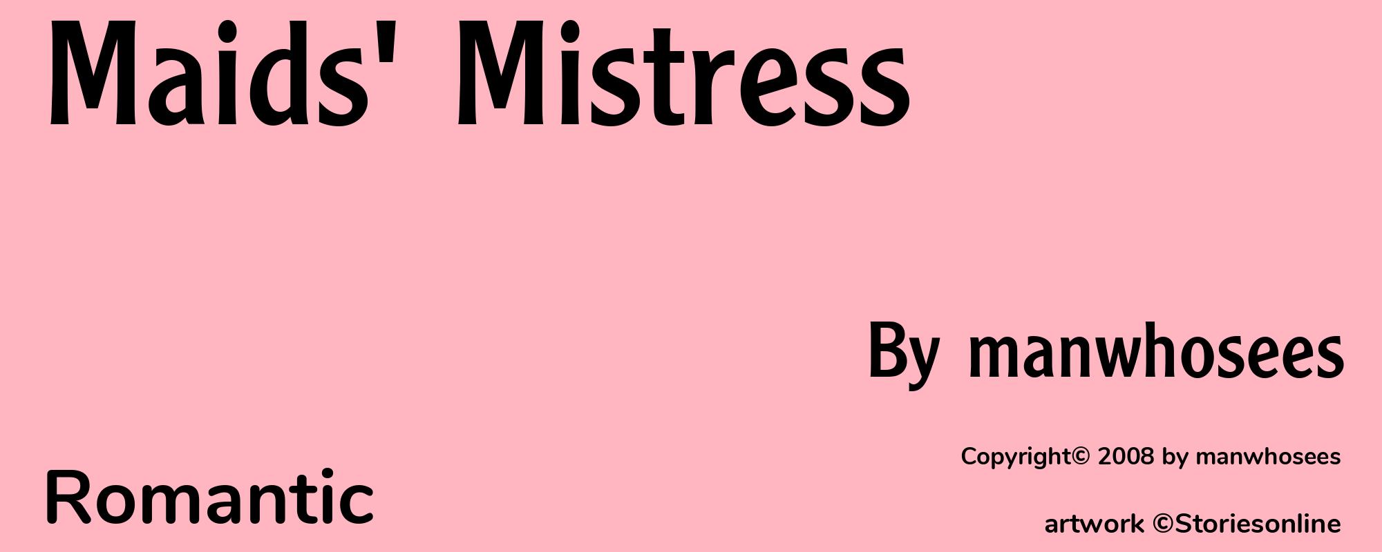 Maids' Mistress - Cover