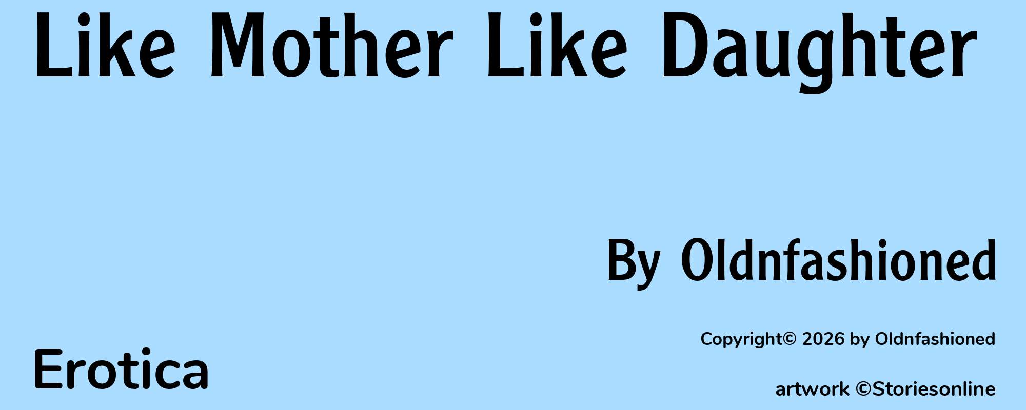 Like Mother Like Daughter - Cover