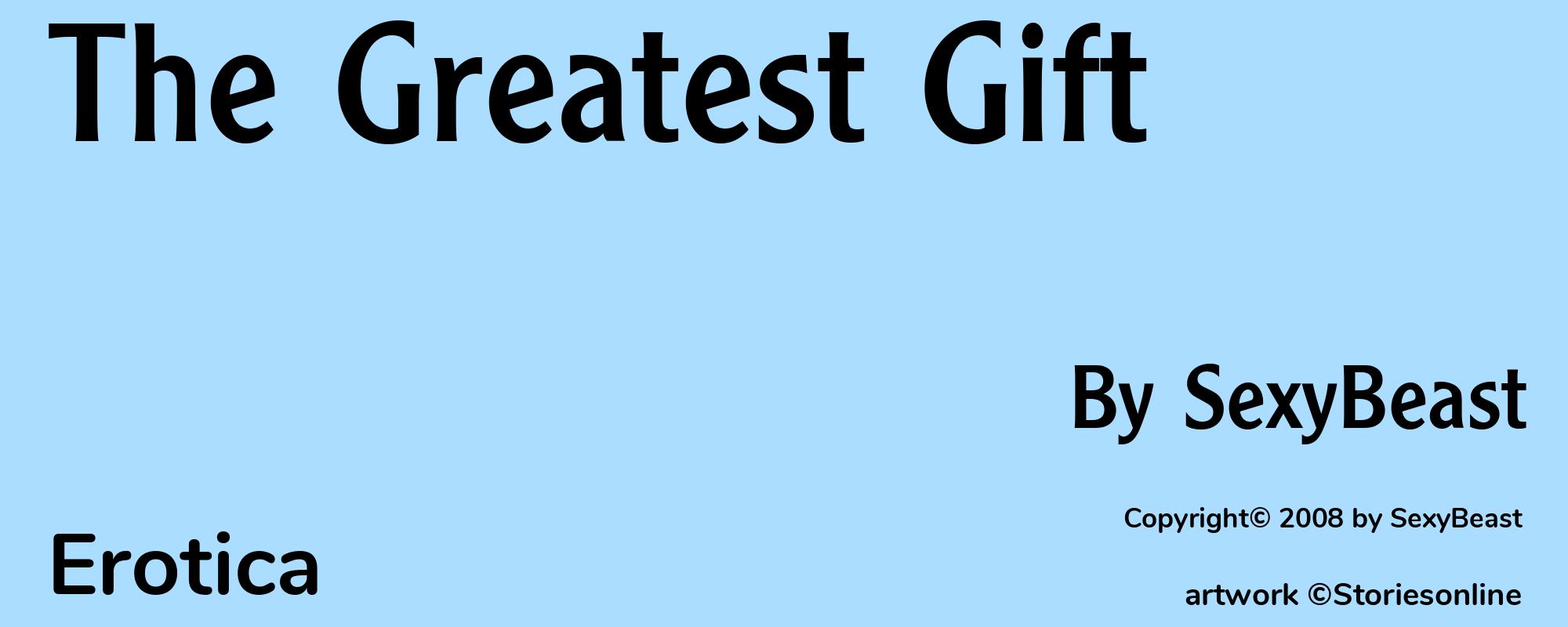 The Greatest Gift - Cover