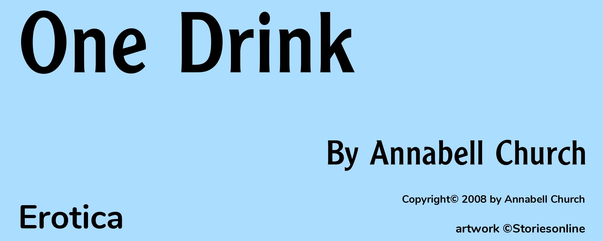 One Drink - Cover