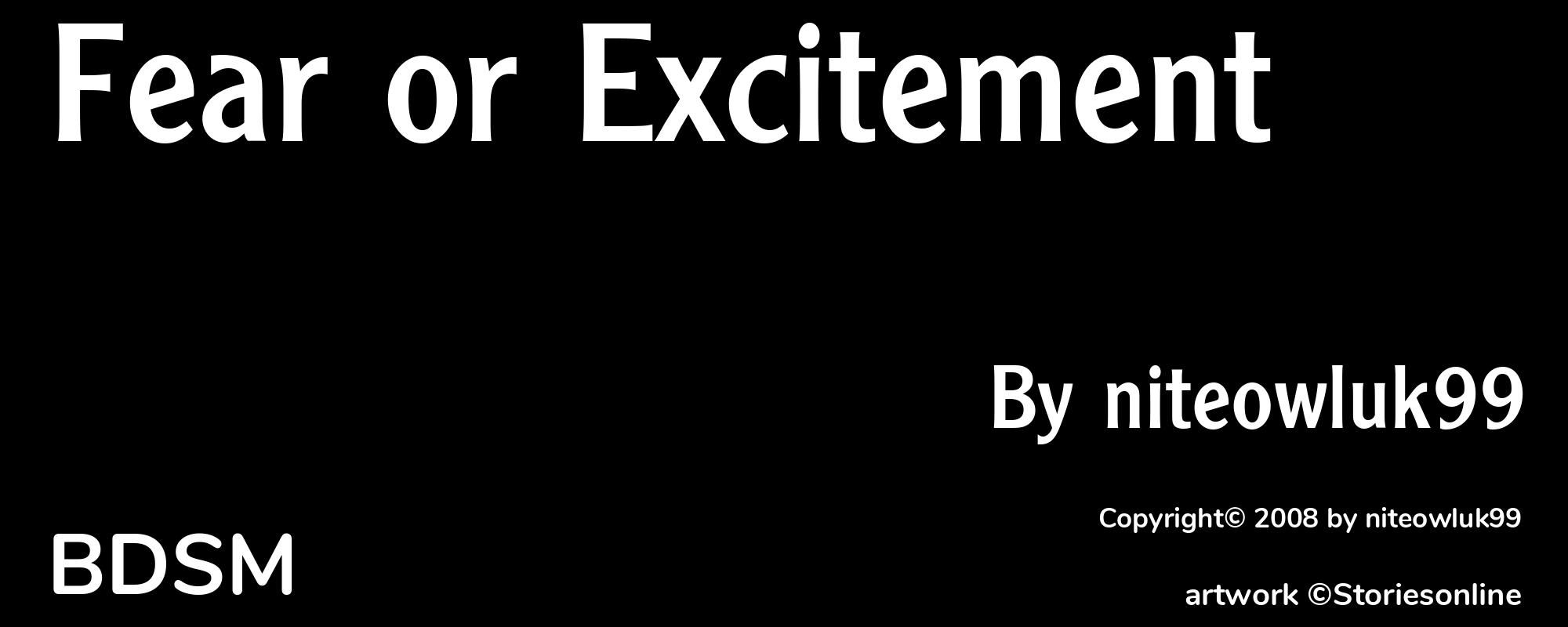 Fear or Excitement - Cover