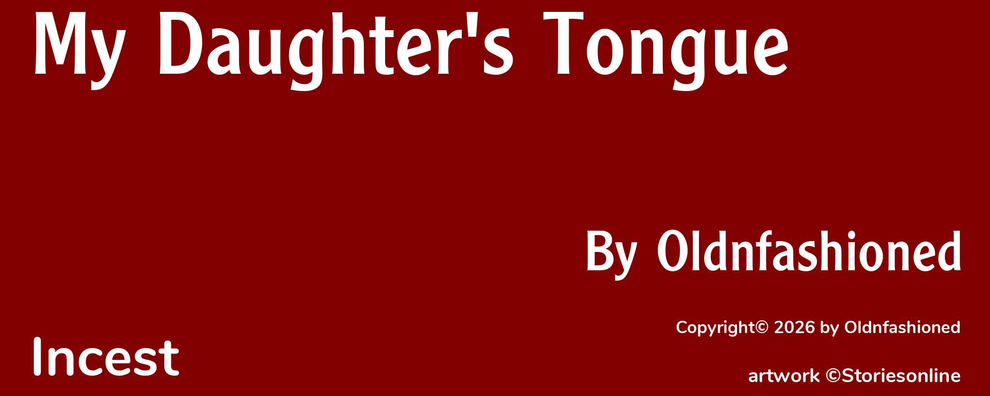 My Daughter's Tongue - Cover