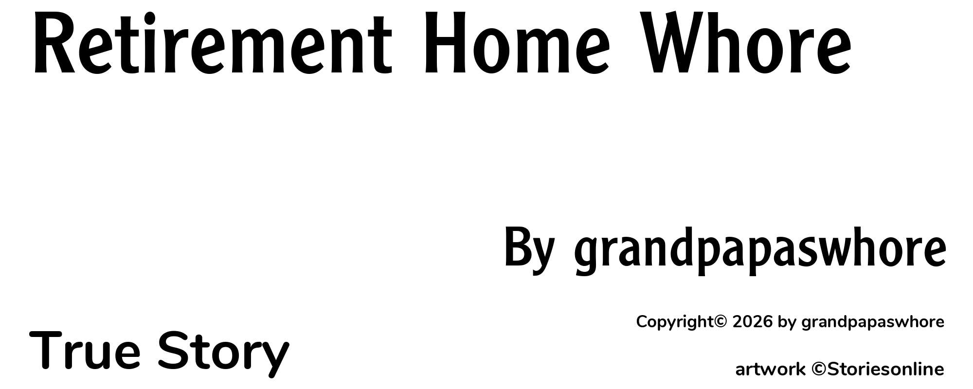 Retirement Home Whore - Cover