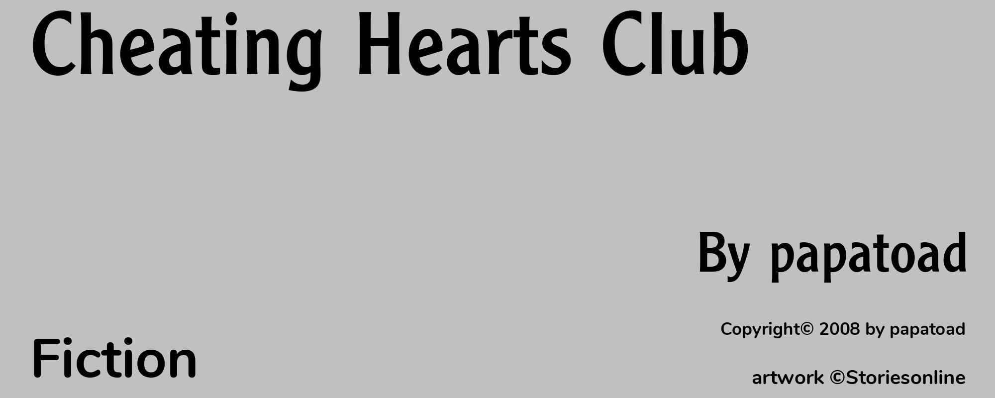 Cheating Hearts Club - Cover