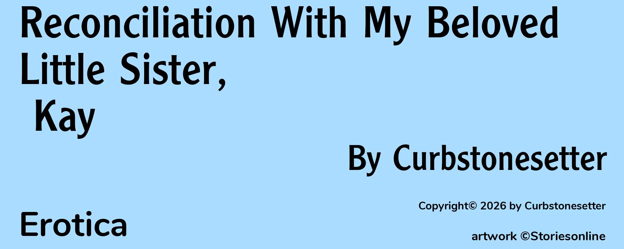Reconciliation With My Beloved Little Sister, Kay - Cover