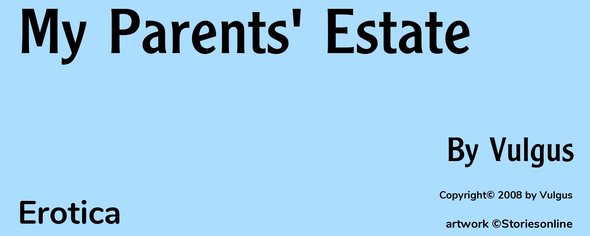 My Parents' Estate - Cover