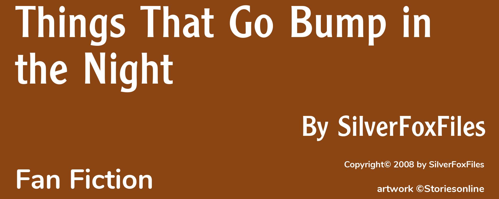 Things That Go Bump in the Night - Cover