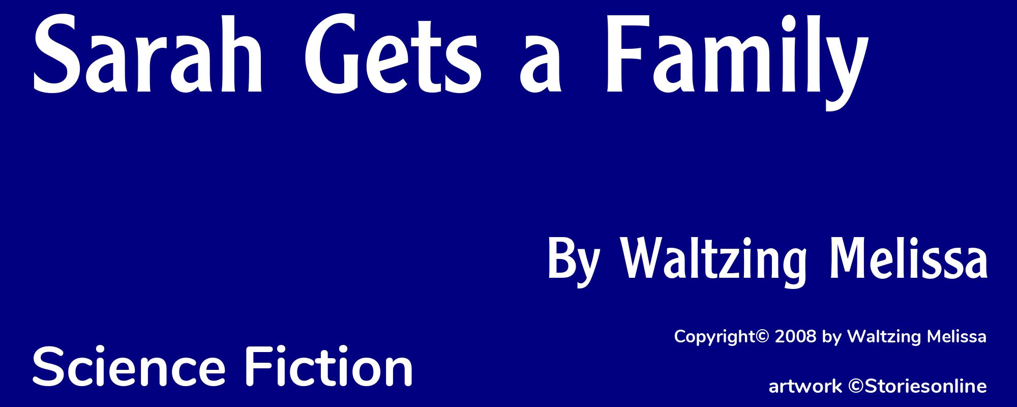 Sarah Gets a Family - Cover