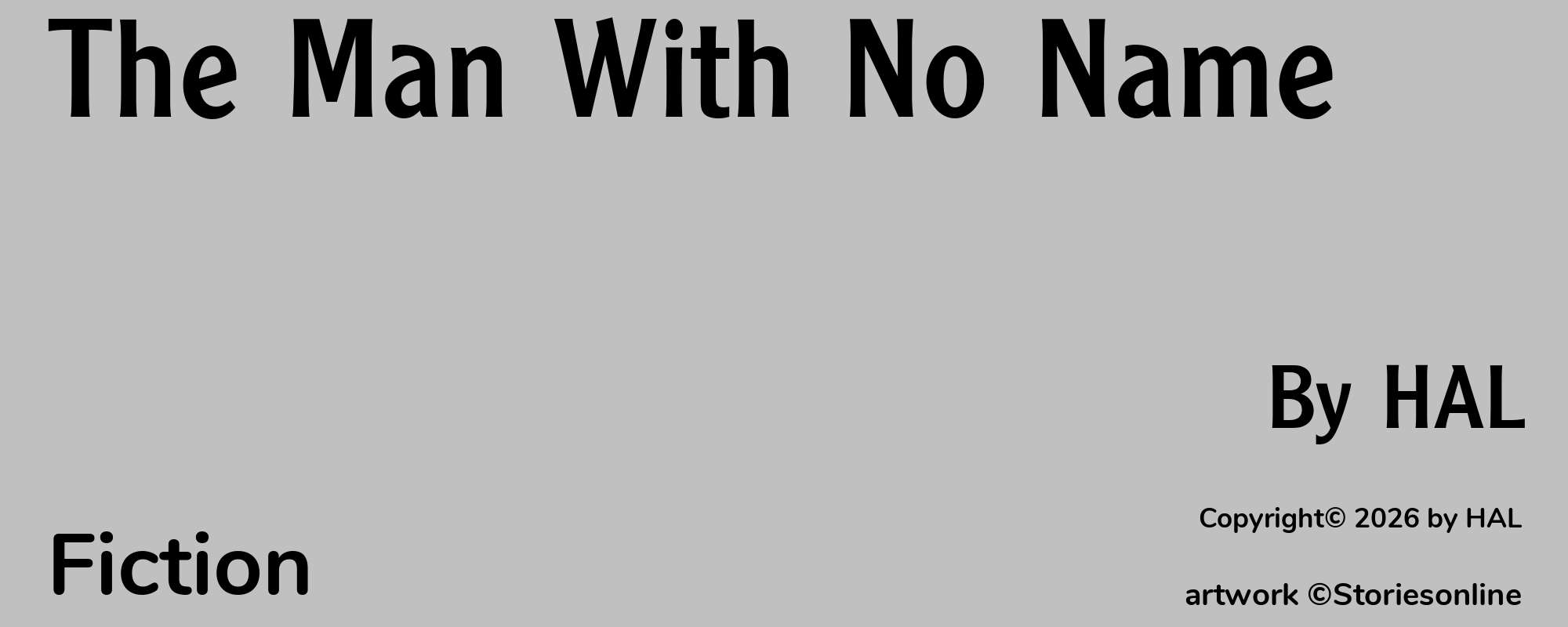 The Man With No Name - Cover