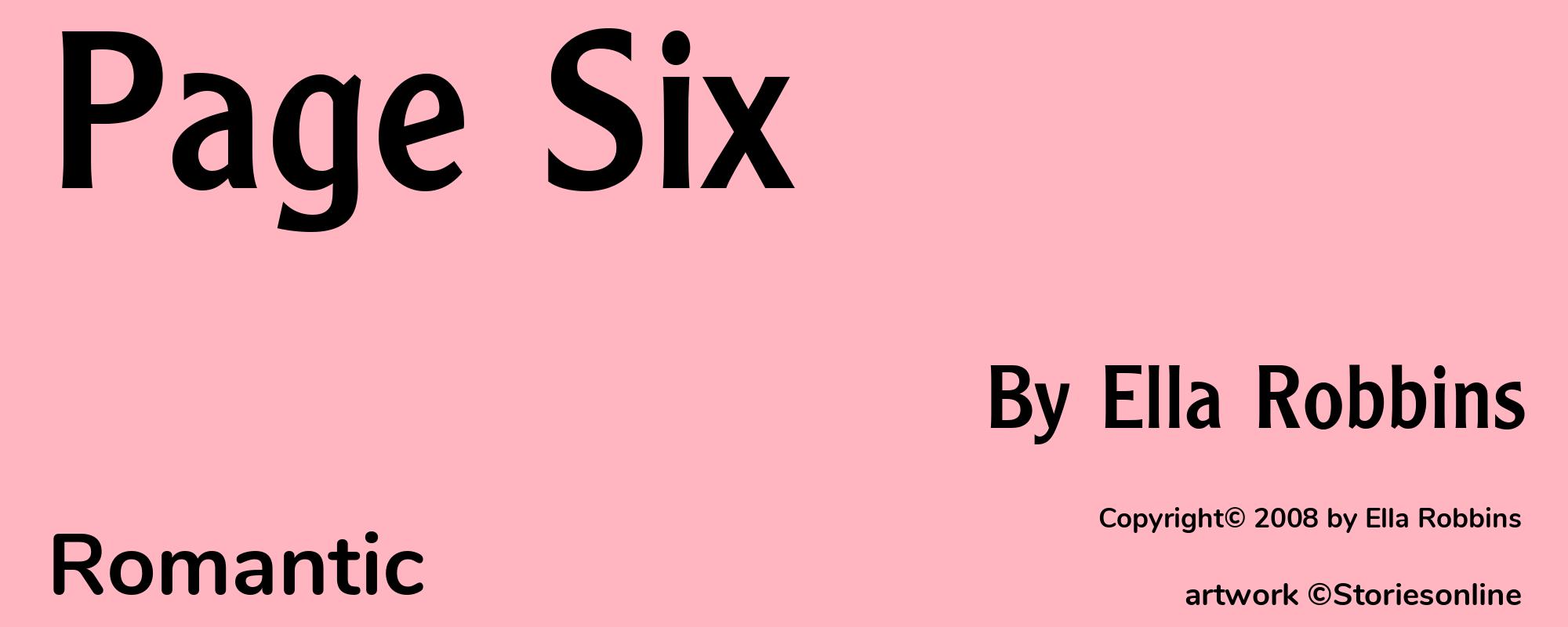 Page Six - Cover