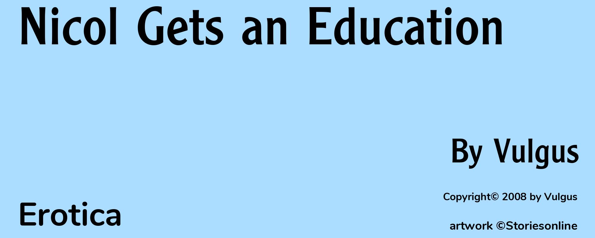 Nicol Gets an Education - Cover