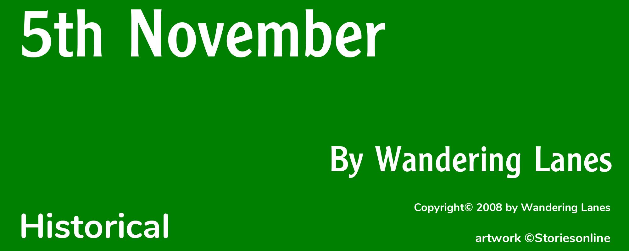 5th November - Cover