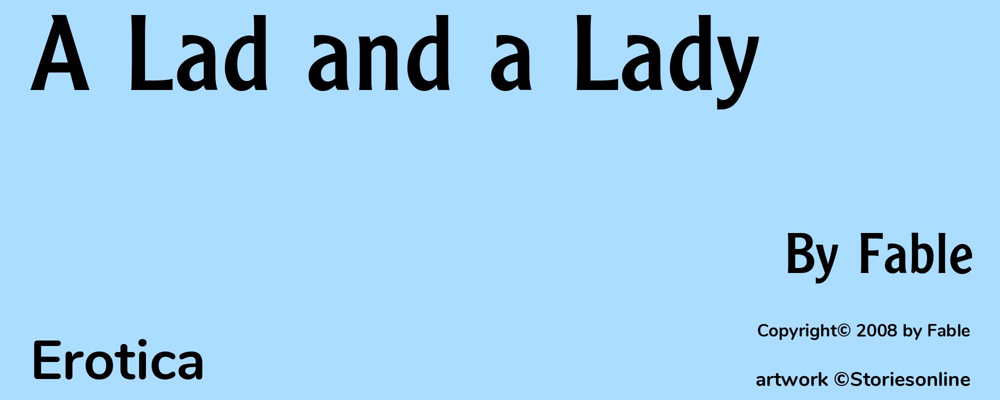 A Lad and a Lady - Cover