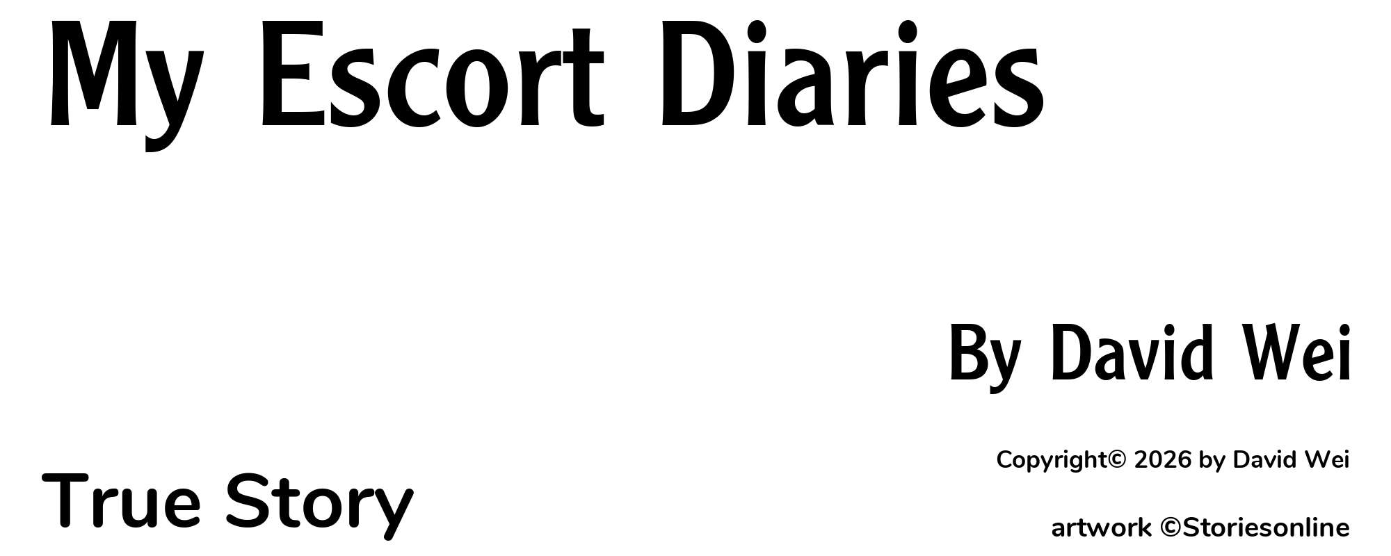 My Escort Diaries - Cover