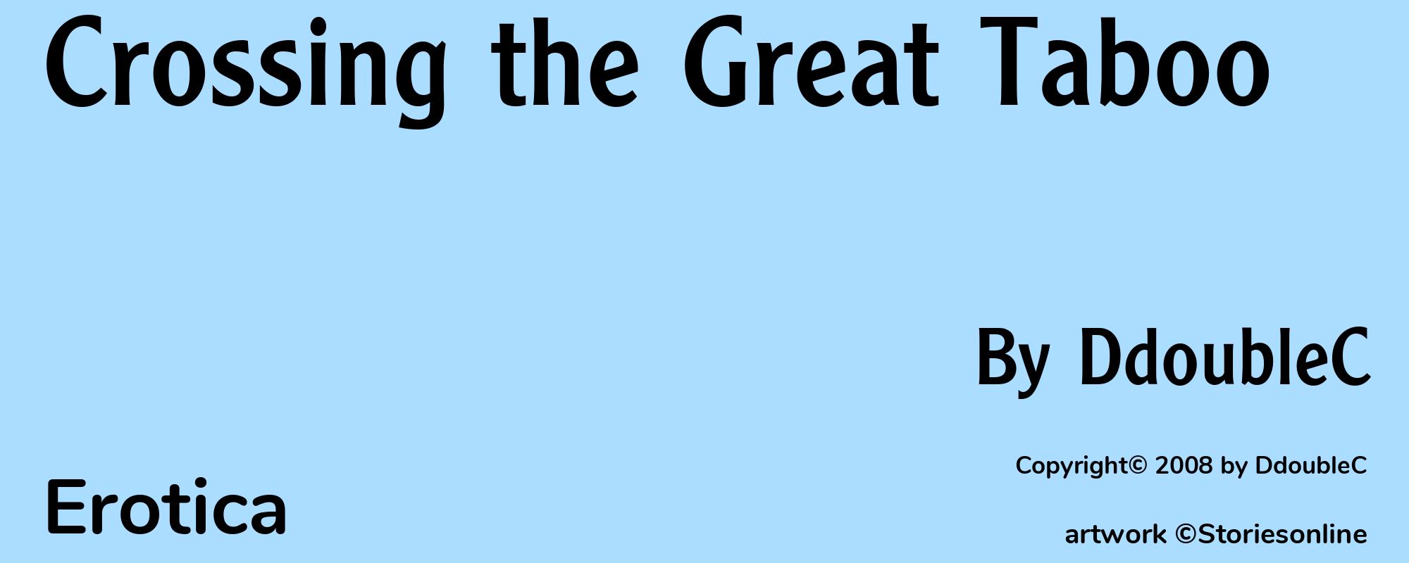 Crossing the Great Taboo - Cover
