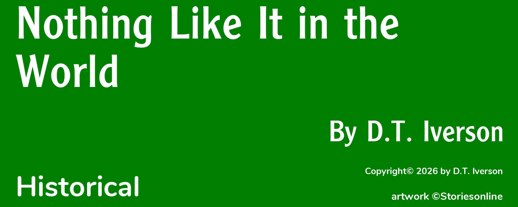 Nothing Like It in the World - Cover