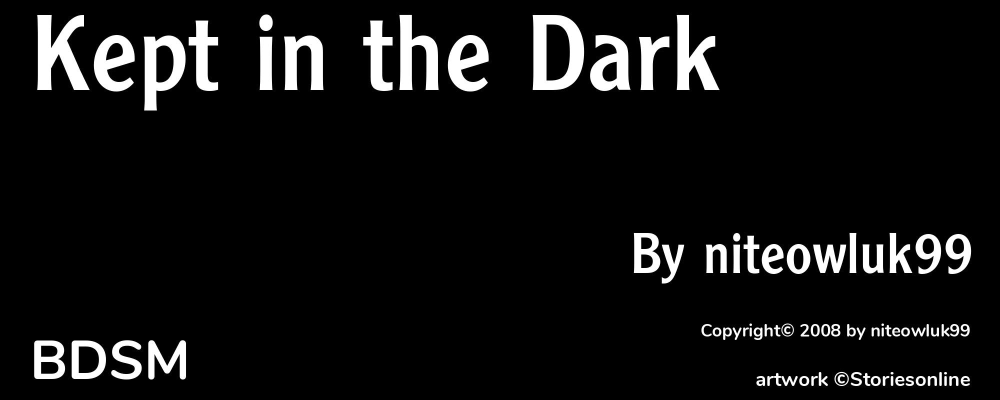 Kept in the Dark - Cover