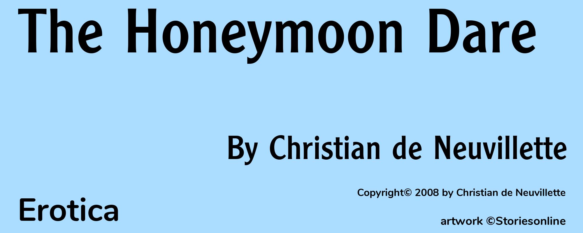 The Honeymoon Dare - Cover