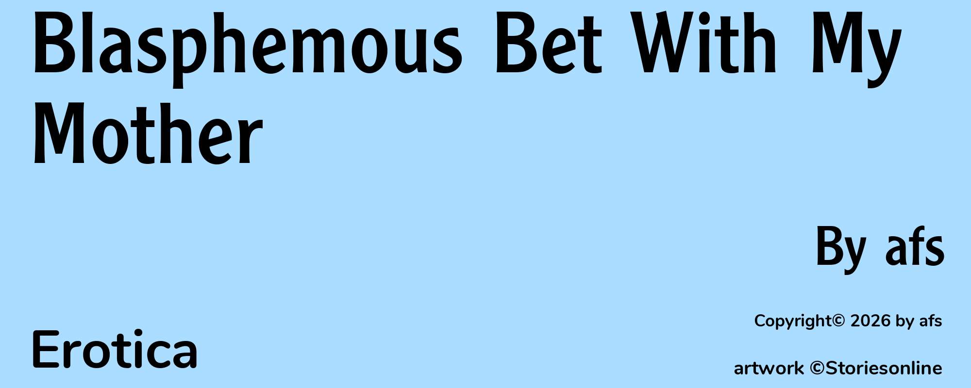 Blasphemous Bet With My Mother - Cover