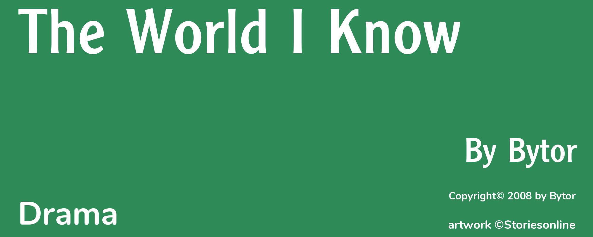 The World I Know - Cover