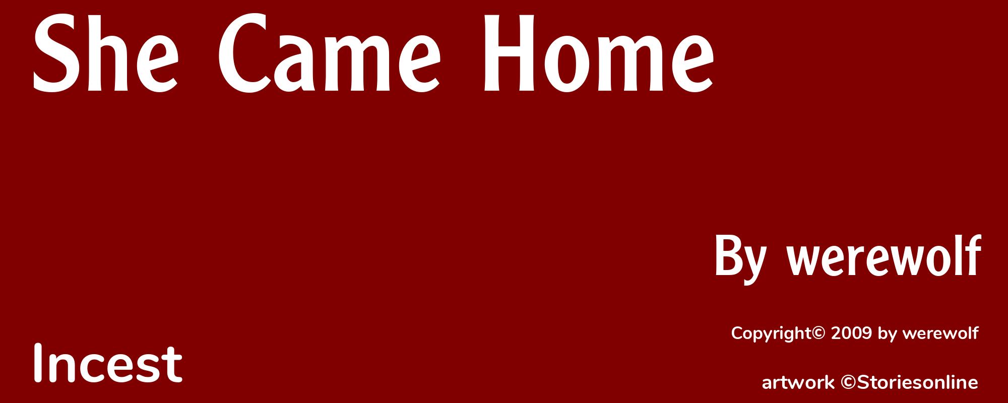 She Came Home - Cover
