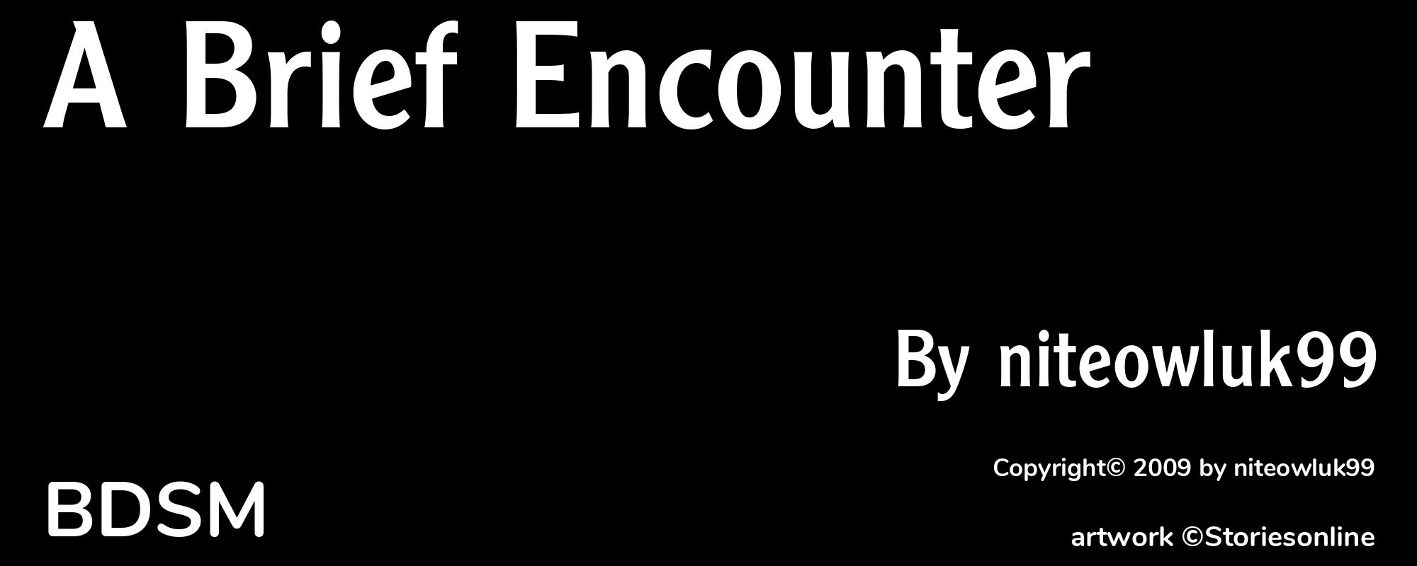 A Brief Encounter - Cover