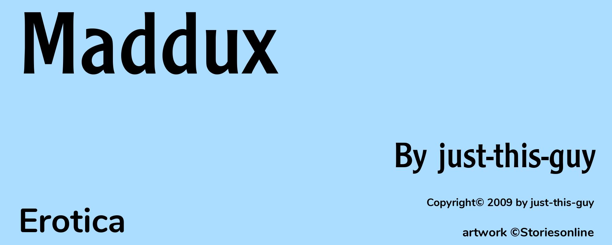 Maddux - Cover