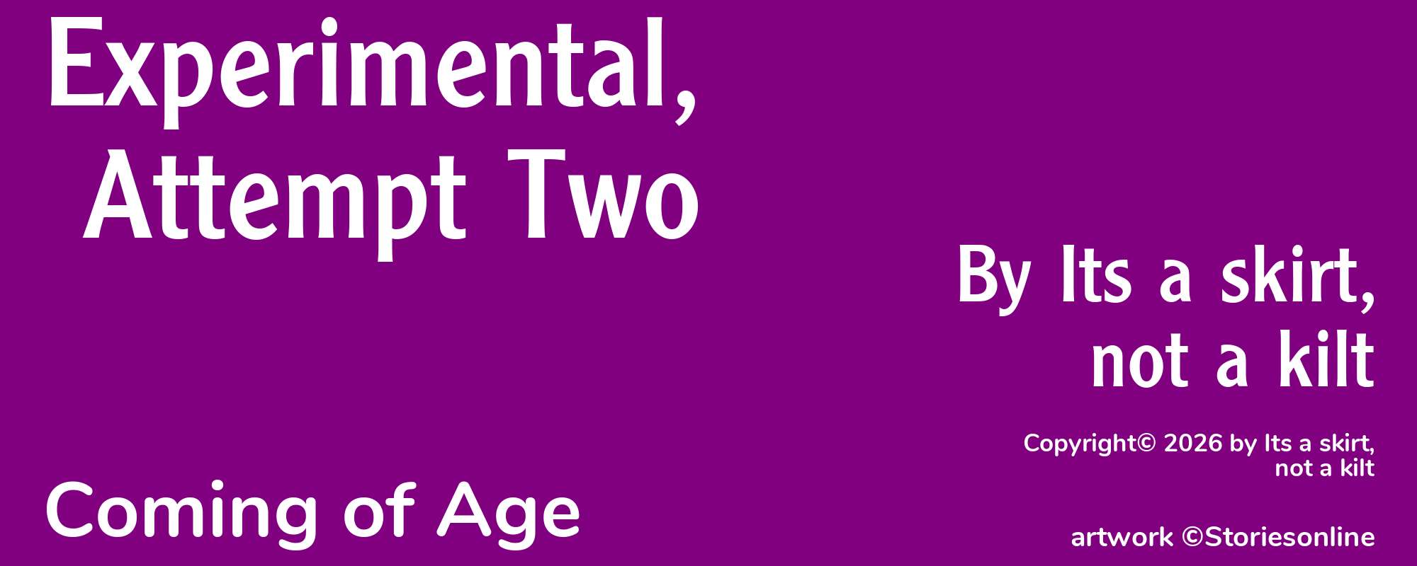 Experimental, Attempt Two - Cover