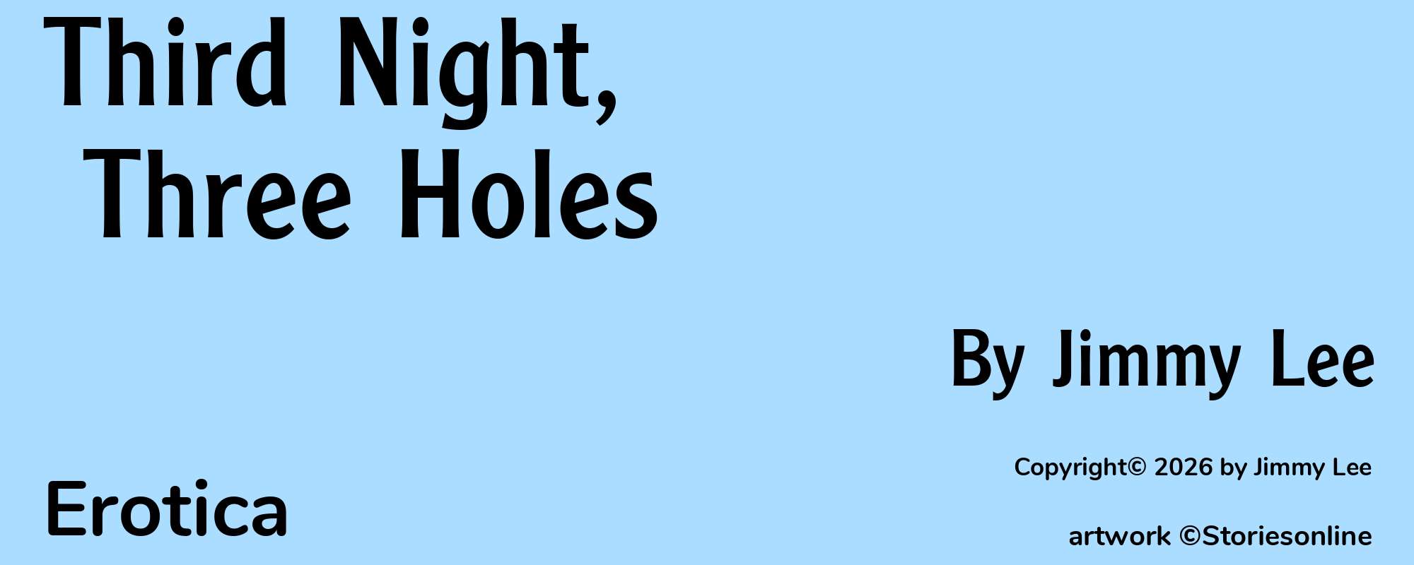 Third Night, Three Holes - Cover