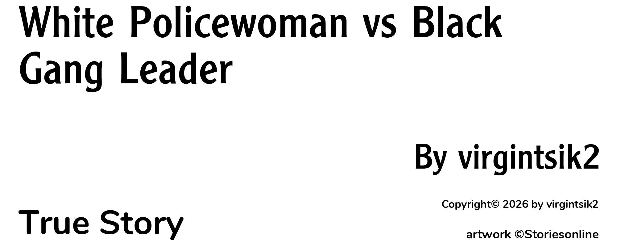 White Policewoman vs Black Gang Leader - Cover