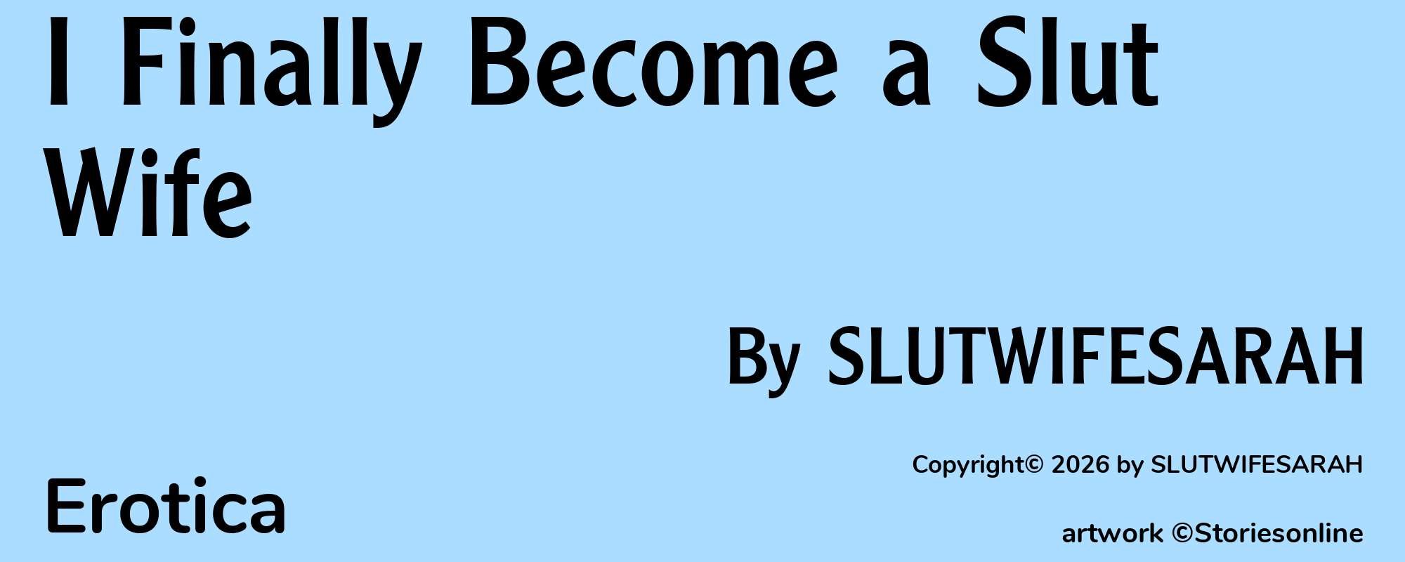 I Finally Become a Slut Wife - Cover