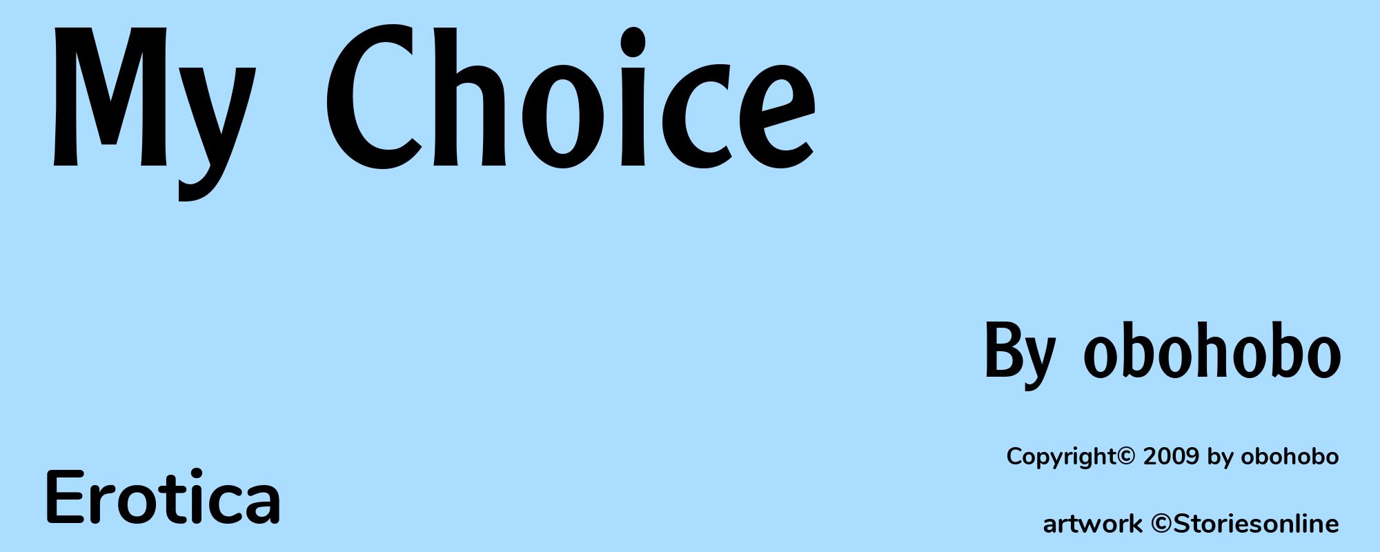 My Choice - Cover