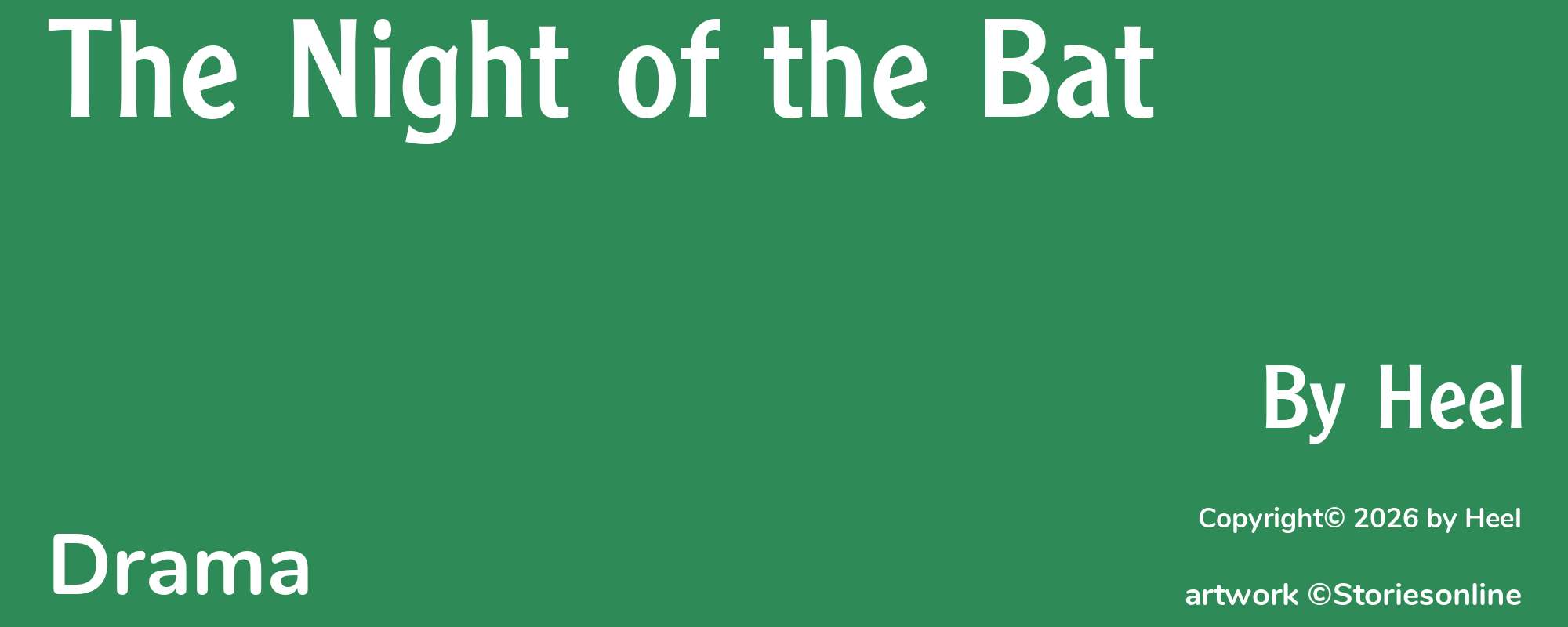 The Night of the Bat - Cover