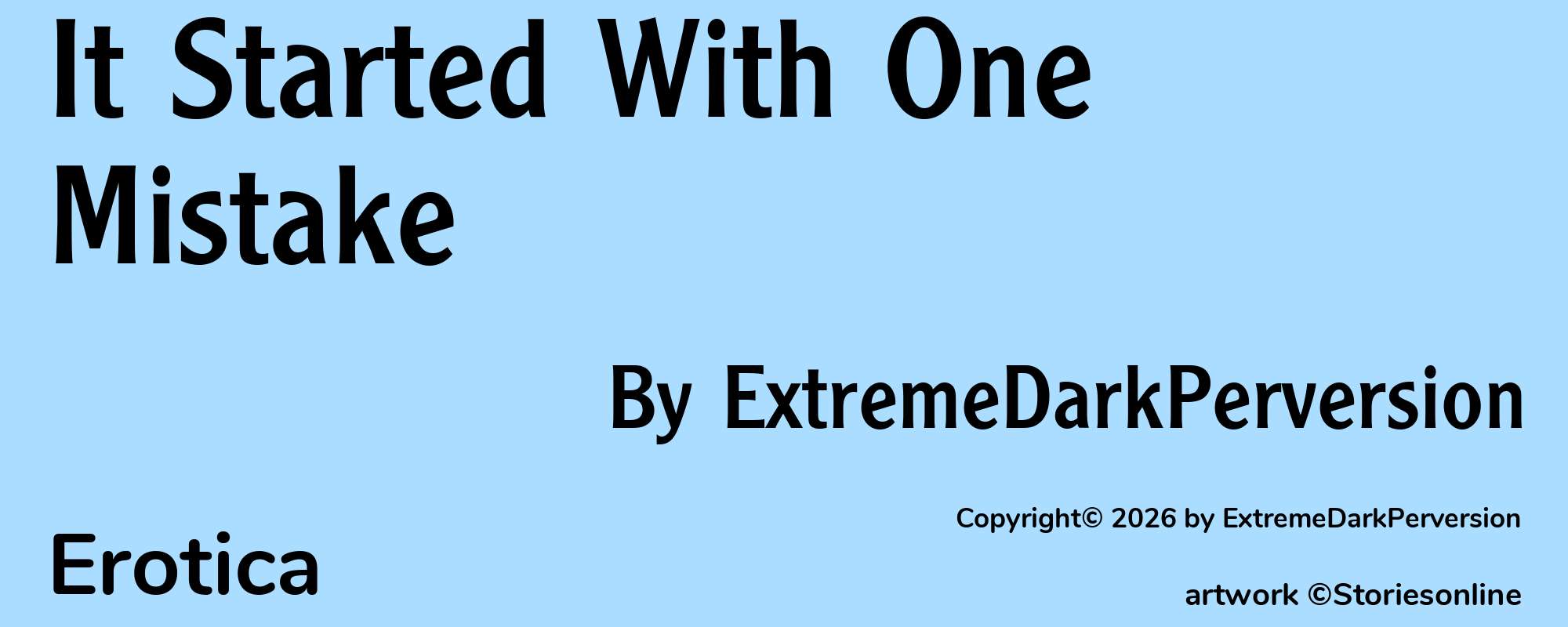 It Started With One Mistake - Cover