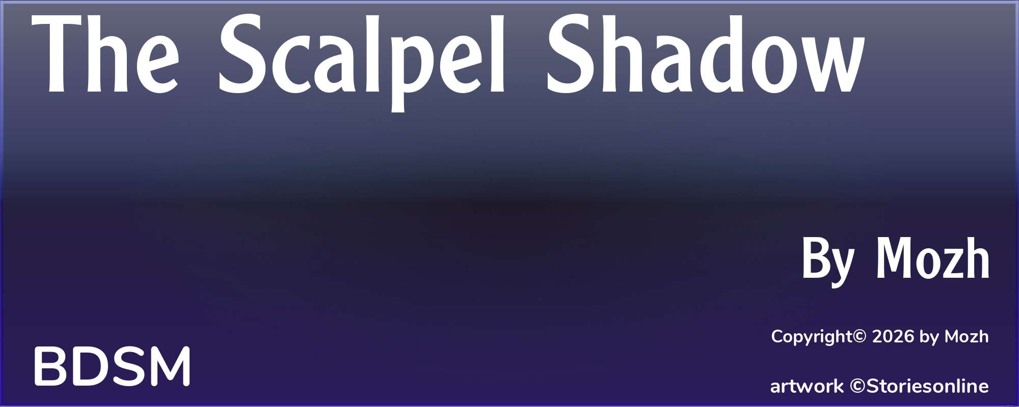 The Scalpel Shadow - Cover