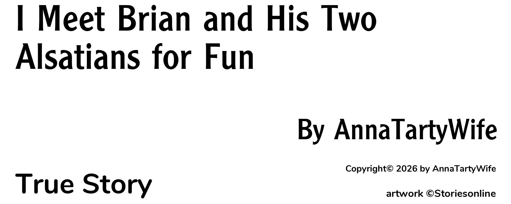 I Meet Brian and His Two Alsatians for Fun - Cover