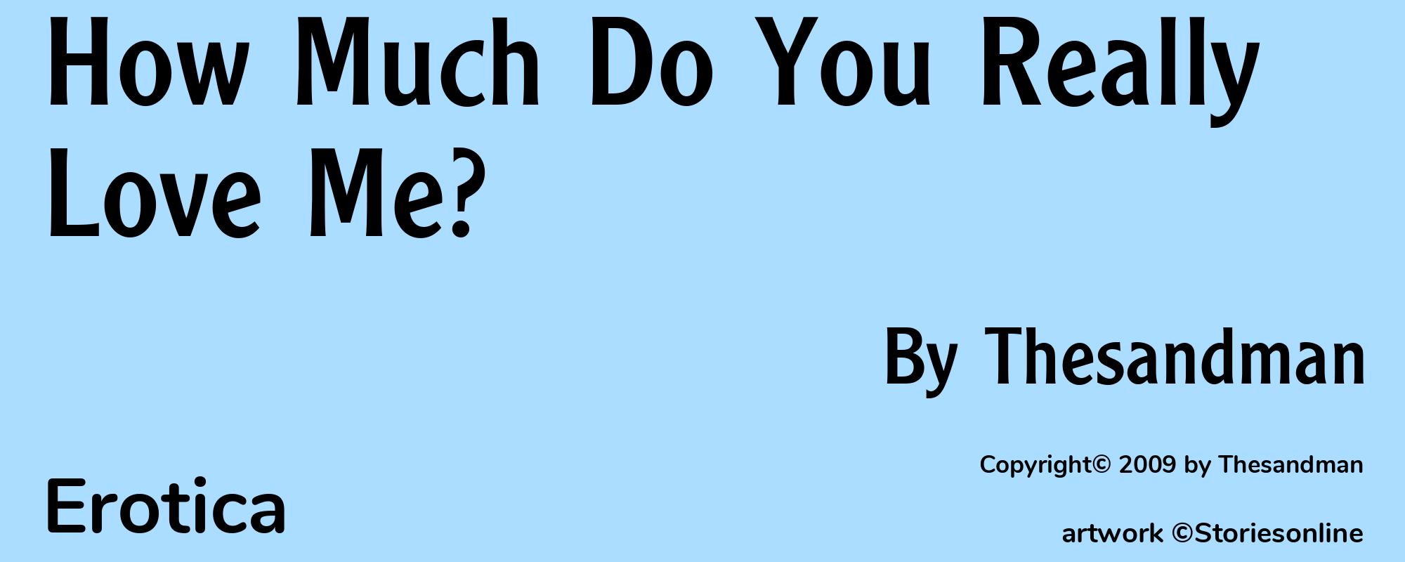 How Much Do You Really Love Me? - Cover