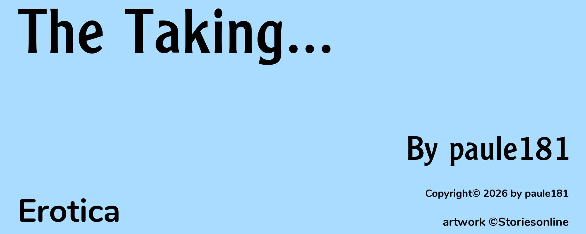 The Taking... - Cover