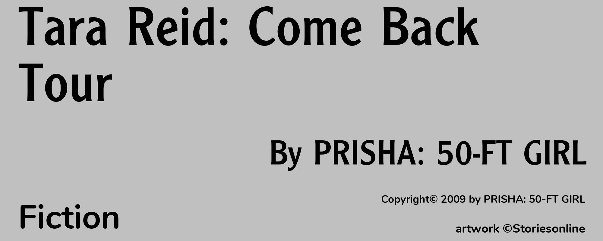 Tara Reid: Come Back Tour - Cover