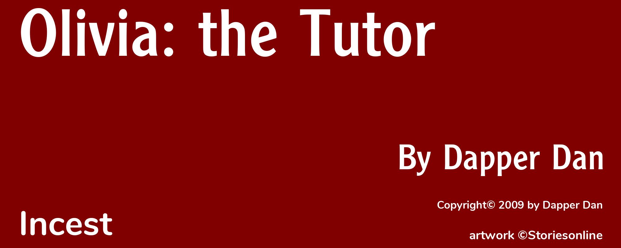 Olivia: the Tutor - Cover