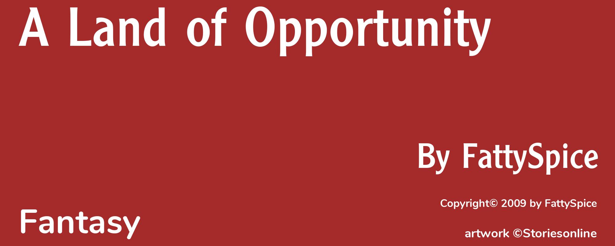 A Land of Opportunity - Cover