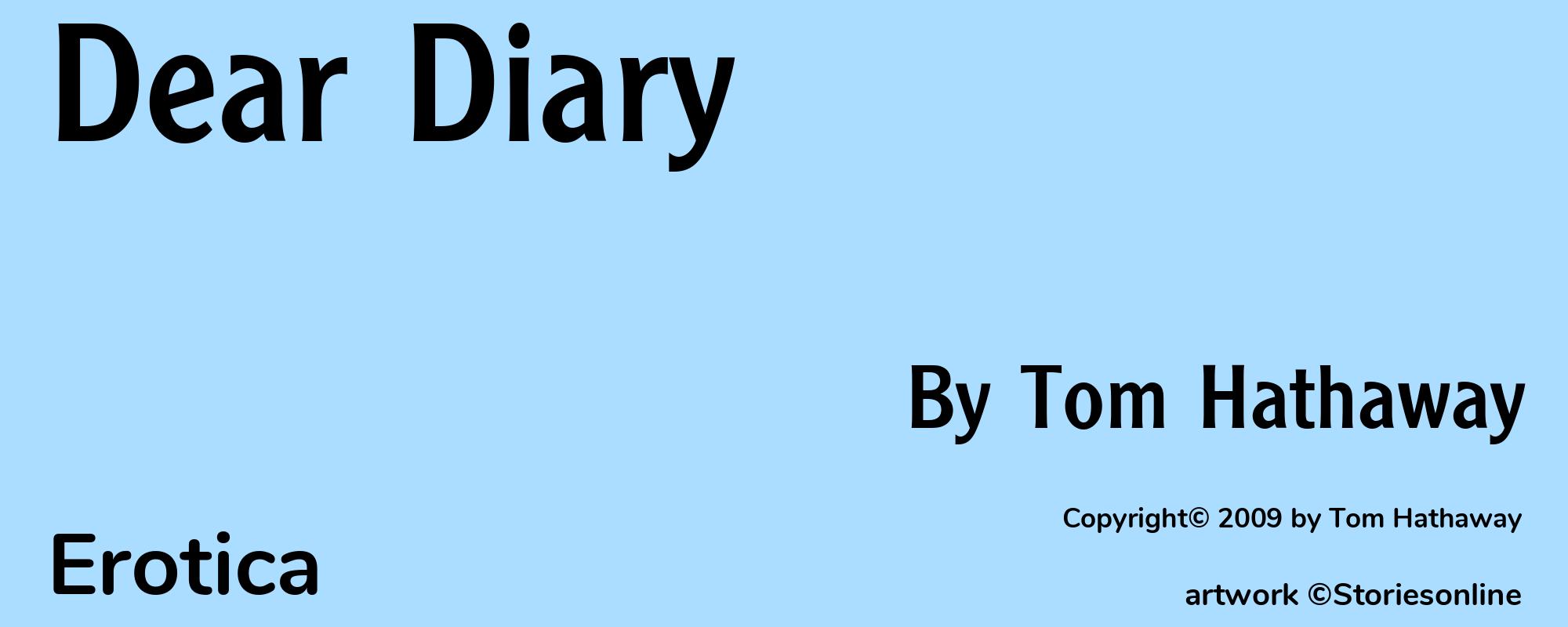 Dear Diary - Cover