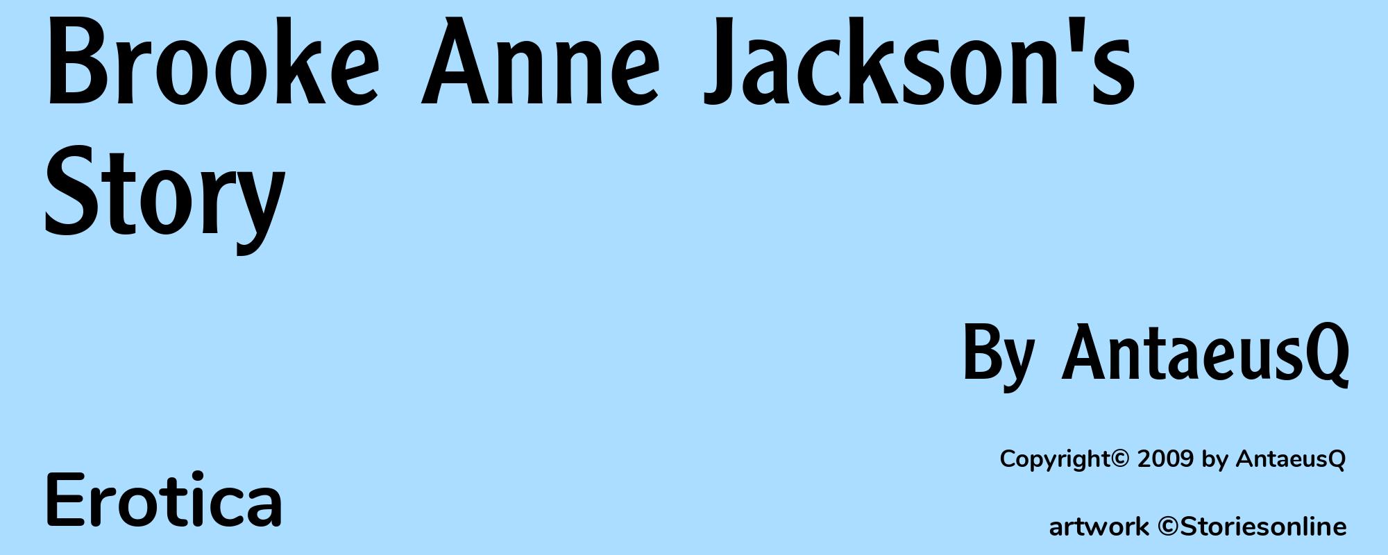 Brooke Anne Jackson's Story - Cover