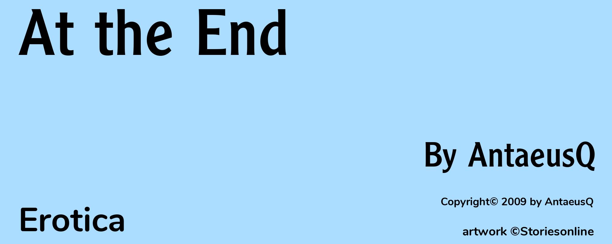 At the End - Cover