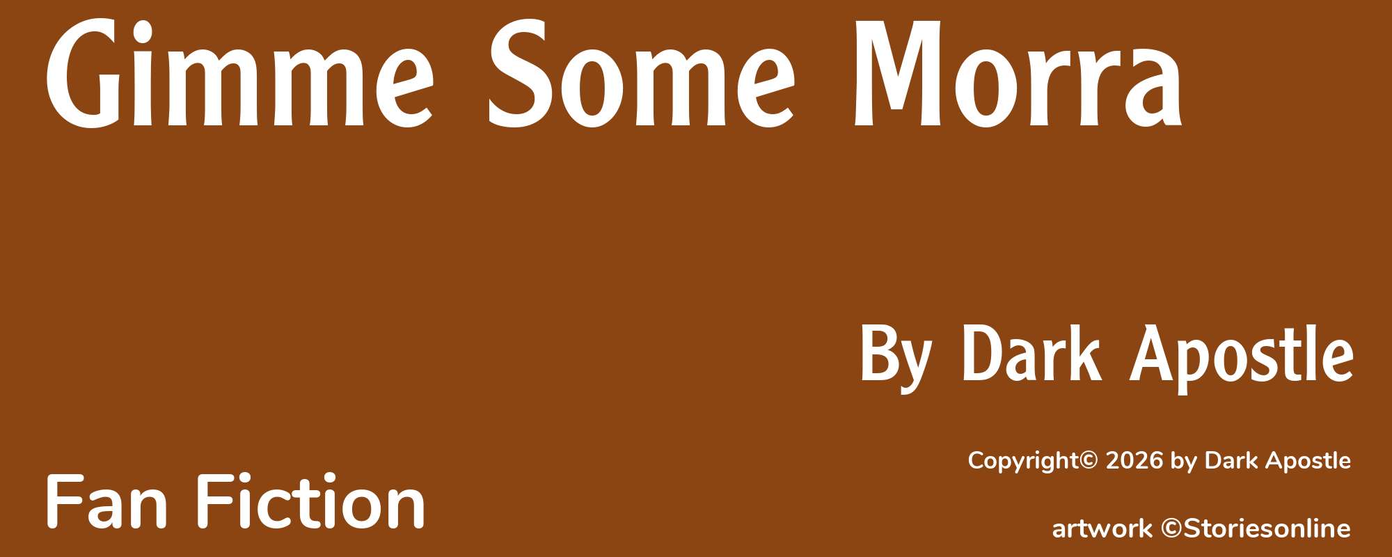 Gimme Some Morra - Cover
