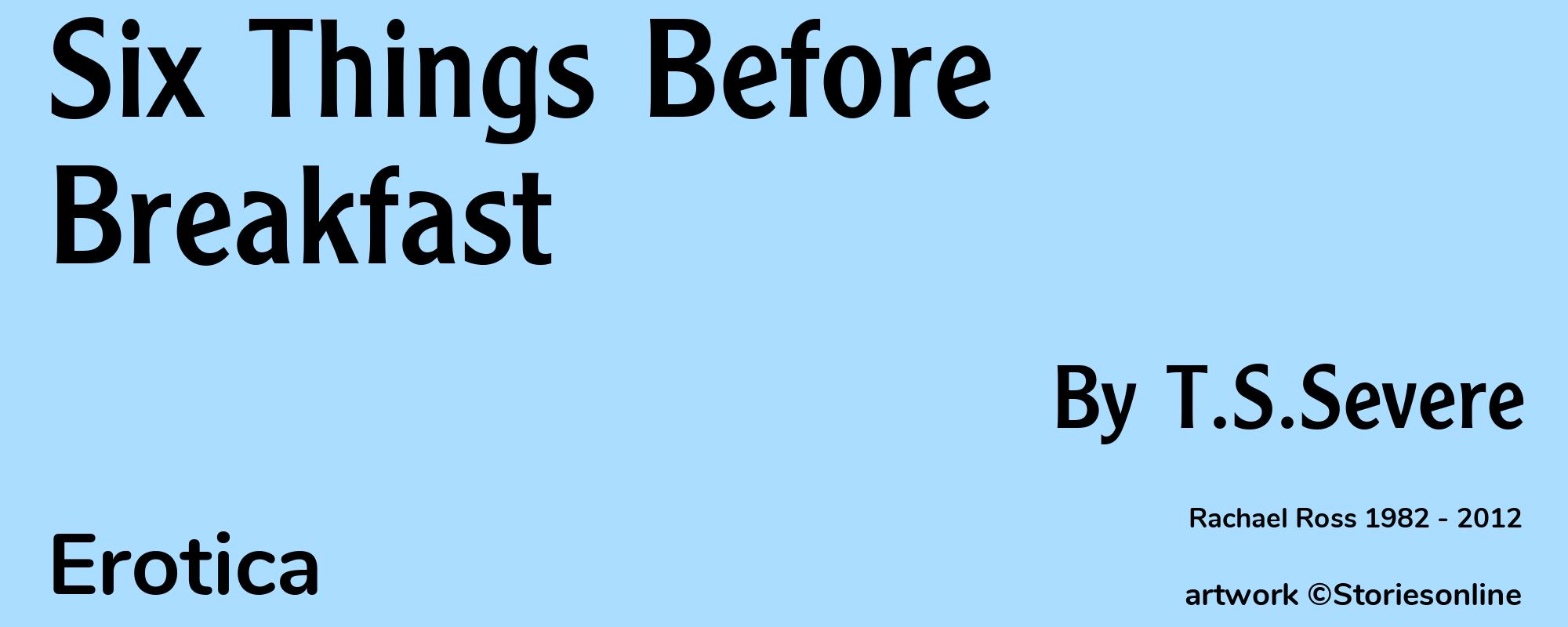 Six Things Before Breakfast - Cover