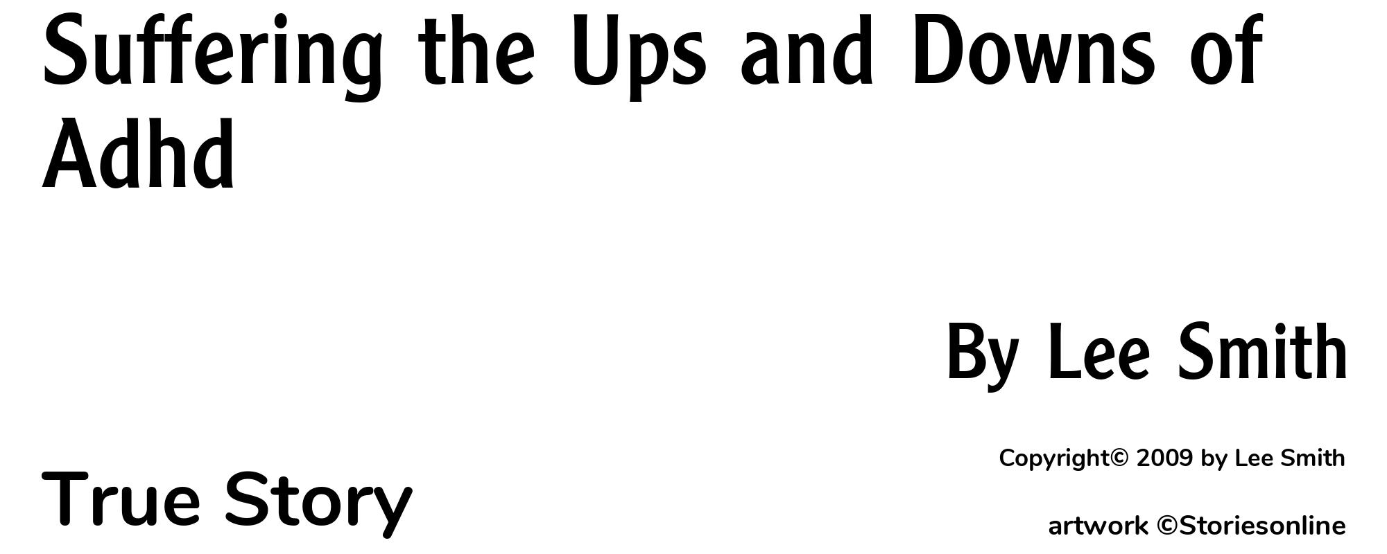 Suffering the Ups and Downs of Adhd - Cover